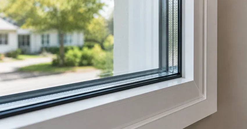 technician replacing window weatherstripping in Woodstock home