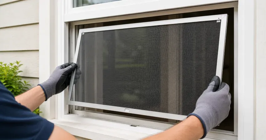 technician repairing a window sash and balance system in Woodstock