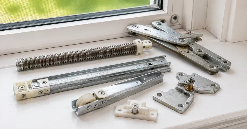 technician adjusting window sash alignment in Woodstock home