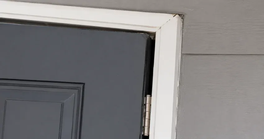 technician tightening a loose door hinge in Sumac Ridge, Woodstock