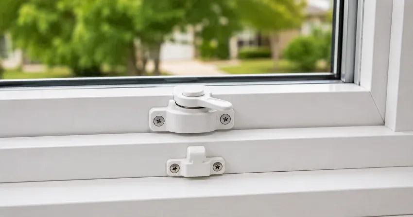technician installing new window latch hardware in Woodstock