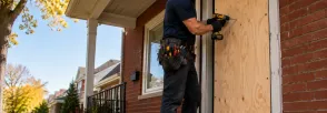 Temporary Door Securing Woodstock